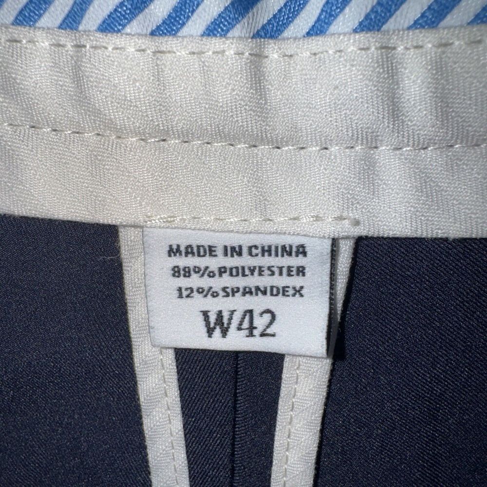 FootJoy Mens Performance Flat Front Zip Fly Casual Golf Shorts Navy Blue Sz 42‎ - Picture 2 of 7